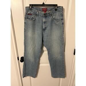 Chap Men's Classic Blue Denim Jeans Straight Fit/ Size 34X30